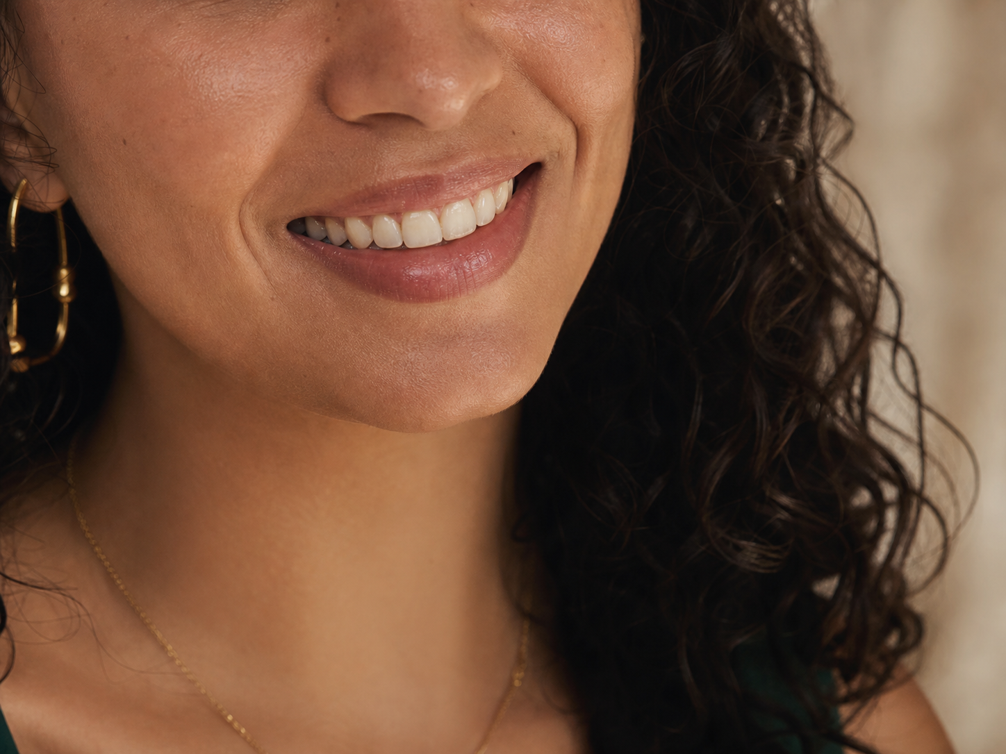 Sorriso natural em detalhe